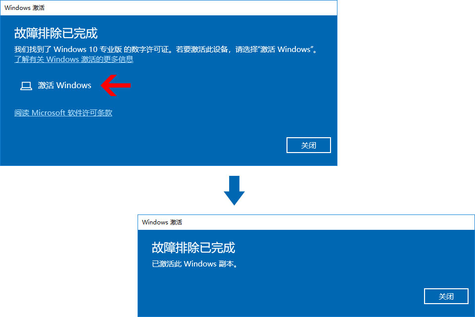 Windows 10激活過程